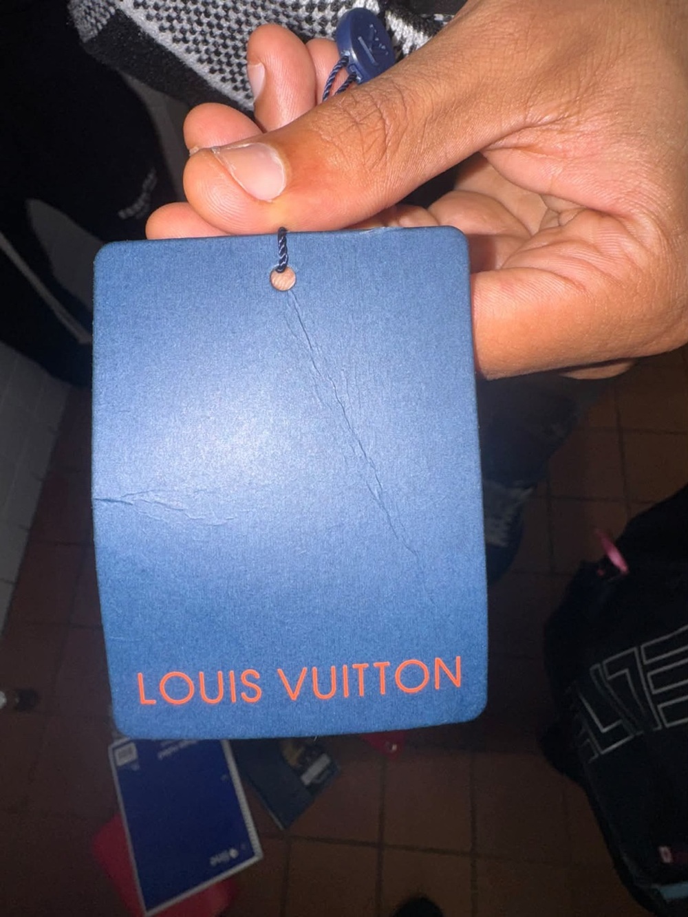 Louis Vuitton Blue and Orange Branded Hang Tag
